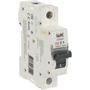 IEK ARMAT Автоматический выключатель M06N 1P B 4А - AR-M06N-1-B004 IEK ARMAT Автоматический выключатель M06N 1P B 4А - AR-M06N-1-B004