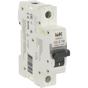 IEK ARMAT Автоматический выключатель M06N 1P C 10А - AR-M06N-1-C010 IEK ARMAT Автоматический выключатель M06N 1P C 10А - AR-M06N-1-C010