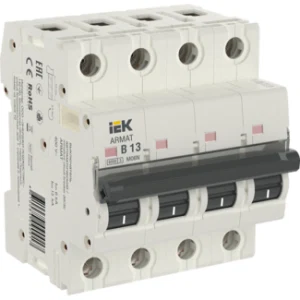 IEK ARMAT Автоматический выключатель M06N 4P B 13А - AR-M06N-4-B013 IEK ARMAT Автоматический выключатель M06N 4P B 13А - AR-M06N-4-B013