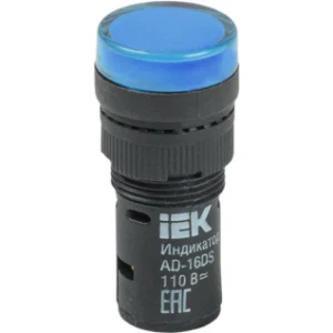 IEK Лампа AD16DS(LED)матрица d=16мм синий 12В AC/DC - BLS10-ADDS-012-K07-16 IEK Лампа AD16DS(LED)матрица d=16мм синий 12В AC/DC - BLS10-ADDS-012-K07-16