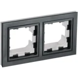 IEK BRITE Рамка 2-местная IP44 РУ-2-БрЧ-44 черный