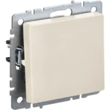 IEK BRITE Выключатель 1-клавишный 10А ВС10-1-0-БрКр бежевый