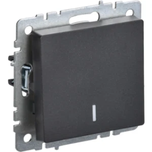 IEK BRITE Выключатель 1-клавишный с индикацией 10А ВС10-1-1-БрЧ черный - BR-V10-1-10-K02 IEK BRITE Выключатель 1-клавишный с индикацией 10А ВС10-1-1-БрЧ черный - BR-V10-1-10-K02