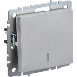 IEK BRITE Выключатель 1-клавишный с индикацией 10А ВС10-1-1-БрА алюминий - BR-V10-1-10-K47 IEK BRITE Выключатель 1-клавишный с индикацией 10А ВС10-1-1-БрА алюминий - BR-V10-1-10-K47