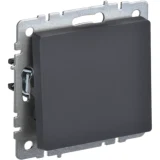 IEK BRITE Выключатель 1-клавишный проходной 10А ВС10-1-6-БрГ графит