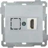 IEK Розетка HDMI РHDMI-0-Б BOLERO серебряный