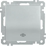 IEK Выключатель 1-клавишный перекрестный ВС10-1-3-Б 10А BOLERO серебряный