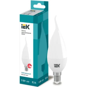 IEK Лампа светодиодная CB35 свеча на ветру 7Вт 230В 3000К E14 - LLE-CB35-7-230-30-E14 IEK Лампа светодиодная CB35 свеча на ветру 7Вт 230В 3000К E14 - LLE-CB35-7-230-30-E14