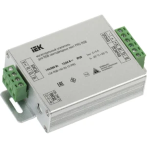 IEK Магистральный усилитель PRO RGB 3 канала 12В 4А 144Вт - LSA-RGB-144-20-12-PRO IEK Магистральный усилитель PRO RGB 3 канала 12В 4А 144Вт - LSA-RGB-144-20-12-PRO