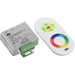 IEK Контроллер с ПДУ радио RGB 3 канала 12В 4А 144Вт белый - LSC1-RGB-144-RF-20-12-W IEK Контроллер с ПДУ радио RGB 3 канала 12В 4А 144Вт белый - LSC1-RGB-144-RF-20-12-W
