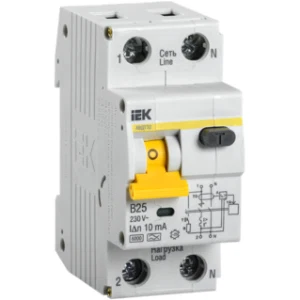 IEK Автоматический выключатель дифференциального тока АВДТ32 B25 10мА - MAD22-5-025-B-10 IEK Автоматический выключатель дифференциального тока АВДТ32 B25 10мА - MAD22-5-025-B-10