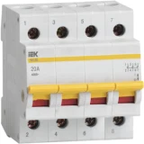 IEK Выключатель нагрузки (мини-рубильник) ВН-32 4Р 20А